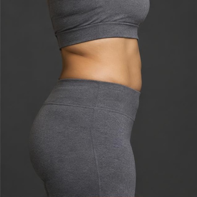 AI-generated illustration: Abdominal profile; not a patient result