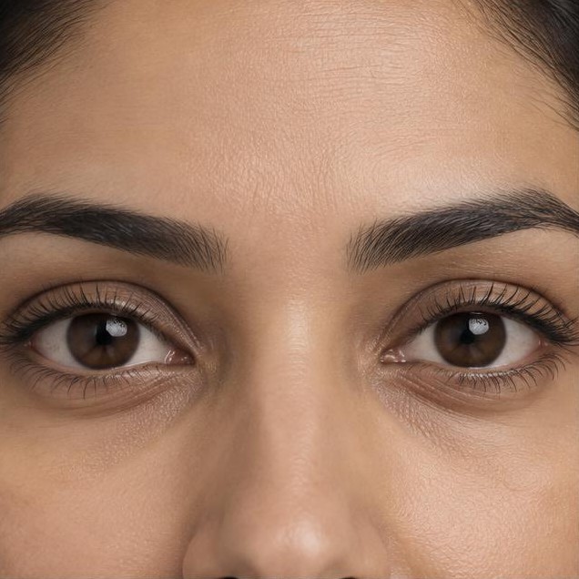 AI-generated illustration: Eyes and eyelids; not a patient result