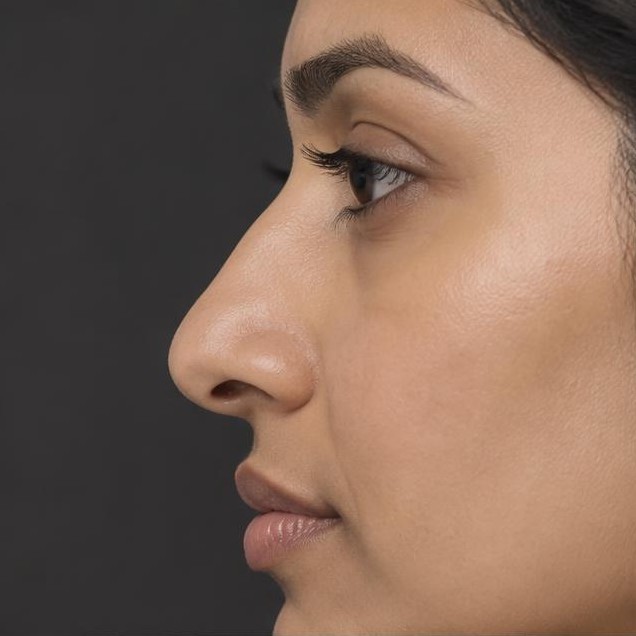 AI-generated illustration: Nose profile; not a patient result